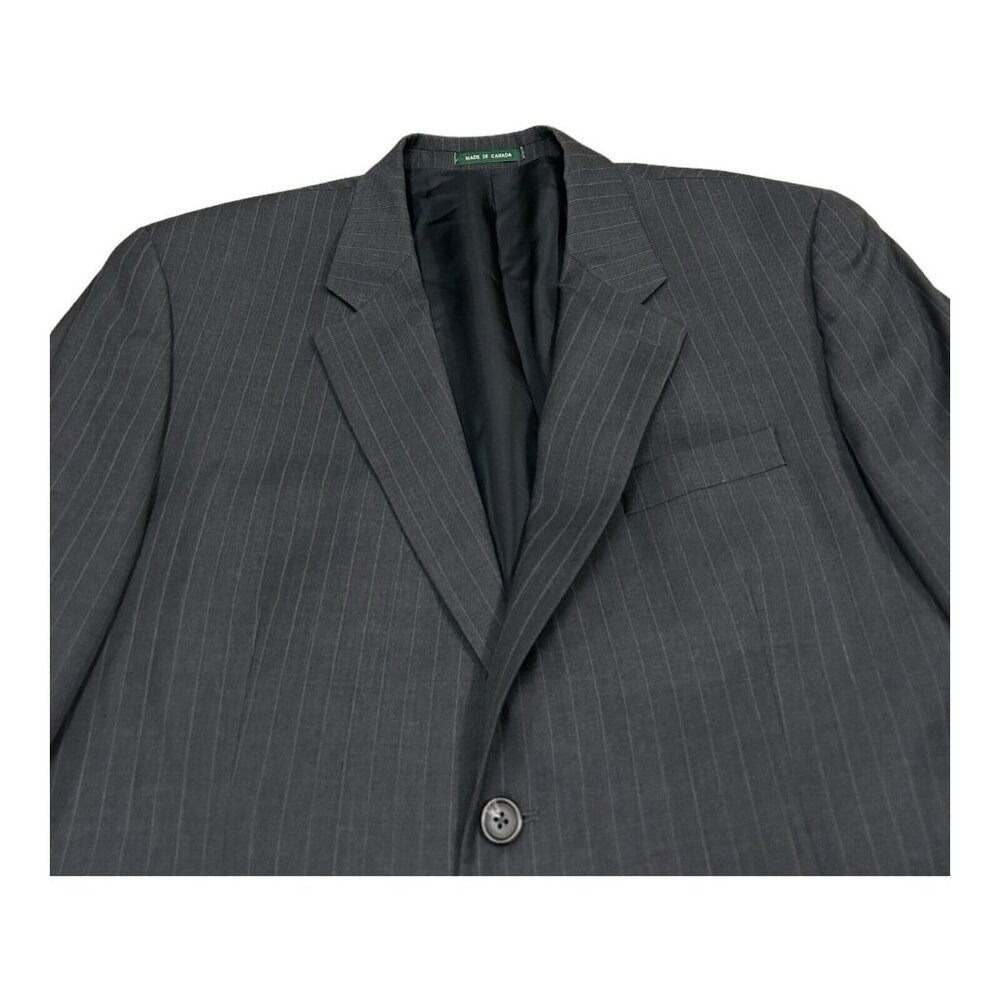 Lauren Ralph Lauren Men's 46R Gray Pinstripe Wool 2 Button Blazer Sport Coat
